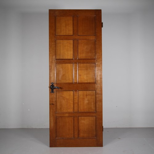 Rare 1940'S Mouseman Solid Oak Adzed Door With Mouse