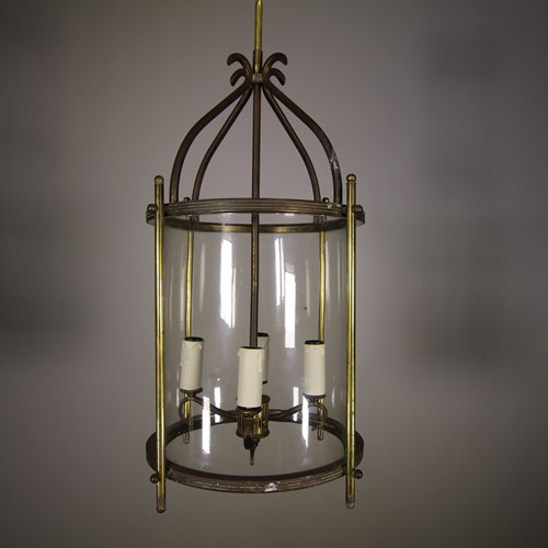 Large English 1960’S Quality Brass Hall Lantern