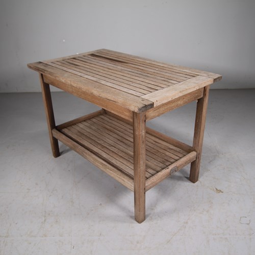 1930'S Heals Teak Garden Side Table By Hughes Bolcklow