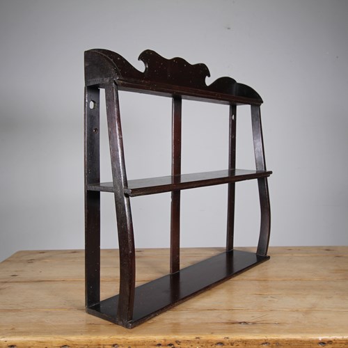 English Regency Antique Mahogany Wall Shelf 