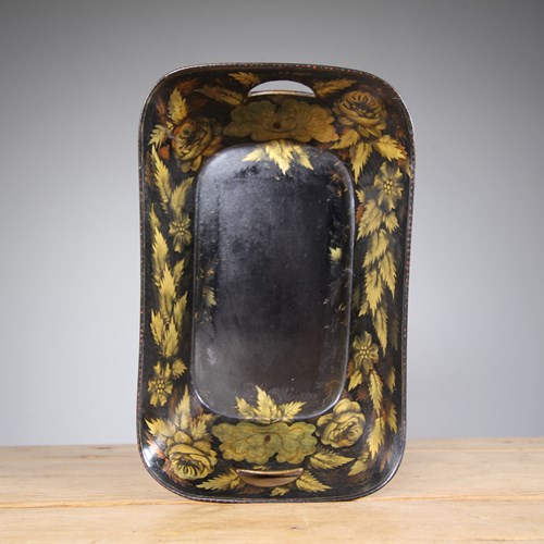 Regency Antique Papier Mache Tray By  Clay Of Covent Garden