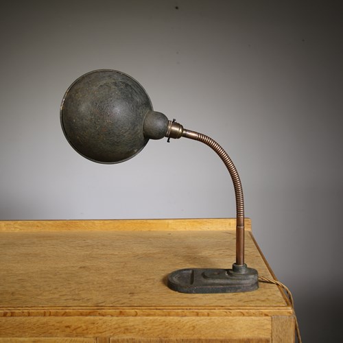 English 1920’S Flexible Desk Lamp – Rewired