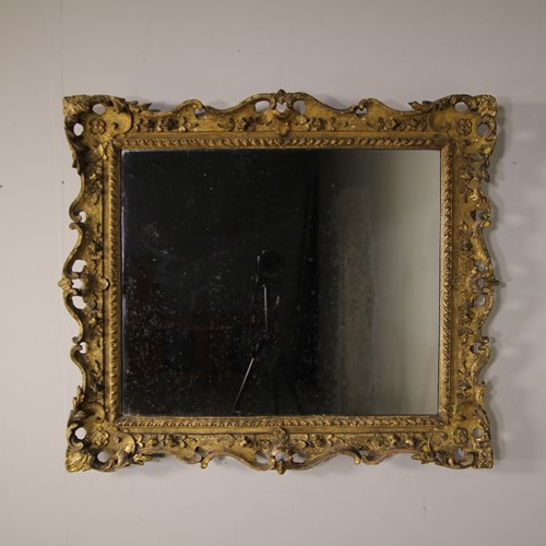 Large Georgian Antique Carved & Gilt Wall Mirror 