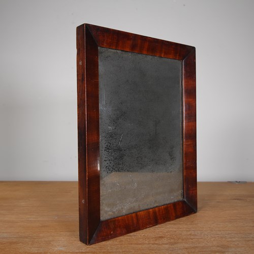 English 18Th Century Antique Mahogany Wall Mirror 