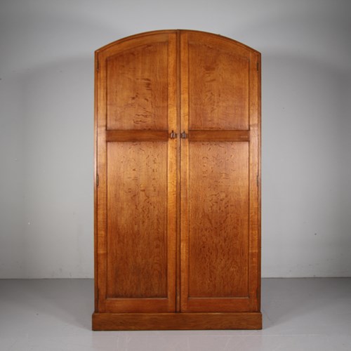 Heals Of London 1930'S Oak Double Wardrobe 