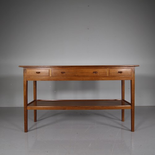 1930'S Edward Barnsley Walnut Serving Table / Sideboard - Stamped