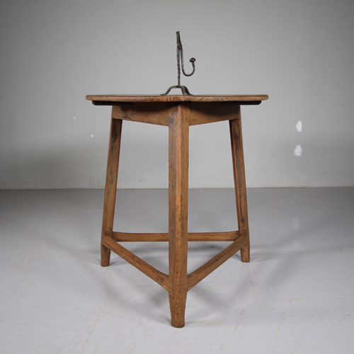 18Th Century Original Painted Pine Antique Cricket Table 