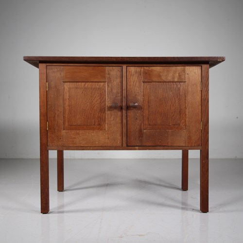 Wonderful Peter Waals 1930'S Oak Cupboard - Stamped 