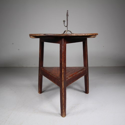 Original Painted Pine 19Th Century Antique Cricket Table