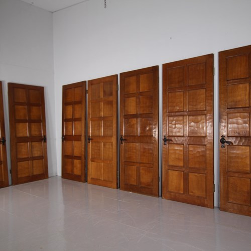 Rare 1940’S Mouseman Solid Oak Adzed Door With Mouse – 9 Available