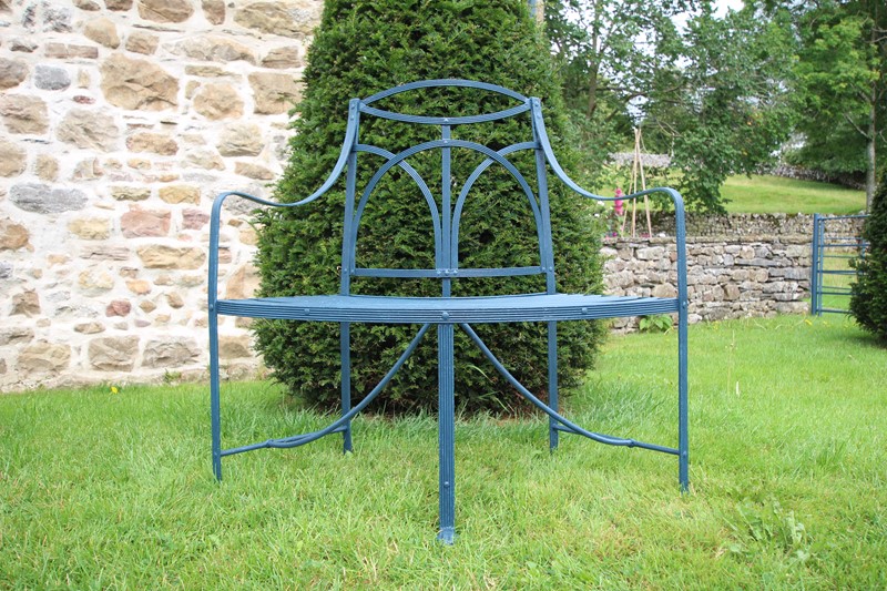  Regency Antique Iron Garden Tree Bench Seats - 2-miles-griffiths-antiques-img-9000-main-638035965030463523.JPG