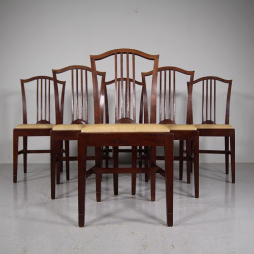 Rare 1950’S Cuban Mahogany Set Of Six Dining Chairs By Judith E Hughes 