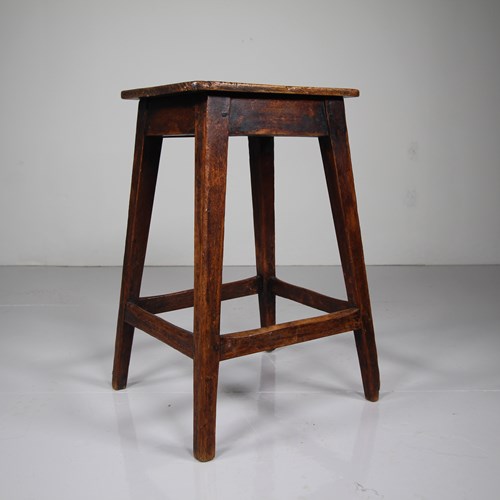 English Georgian Antique Tall Stool 