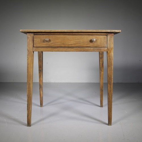 Simple Georgian Antique Elm Side Table