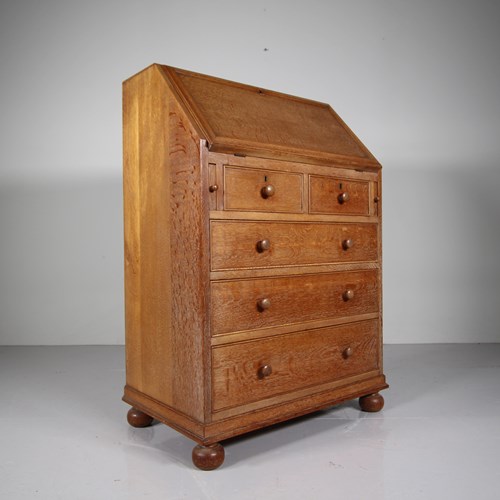 Heals 1920'S Buttery Hutch Range Writing Bureau - Labelled 