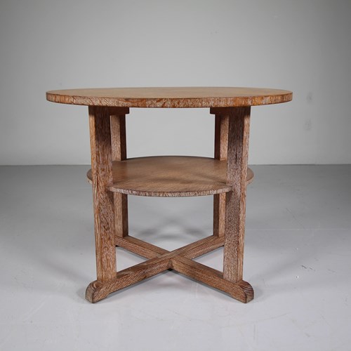 Heals Of London 1920’S Oak Tiered Side Table 