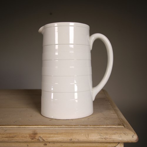 English Edwardian Antique Banded Dairy Jug 