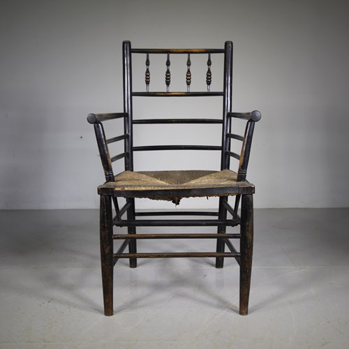 Original Morris & Co Antique Sussex Armchair 