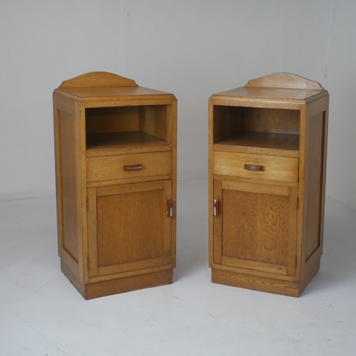 Pair Of Oak Bedside Cabinets