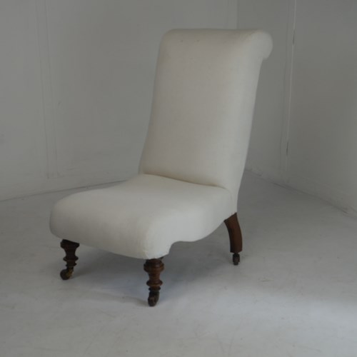 19Th Century Walnut Slipper Chair