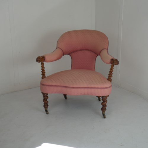 19Th Century Walnut Armchair