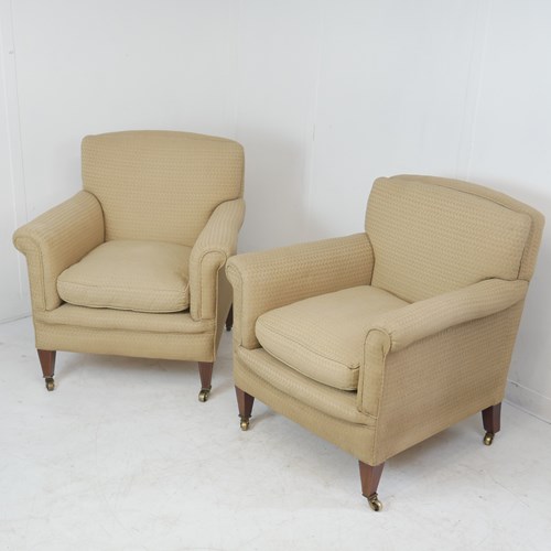 Pair Of 1900'S Upholstered Armchairs