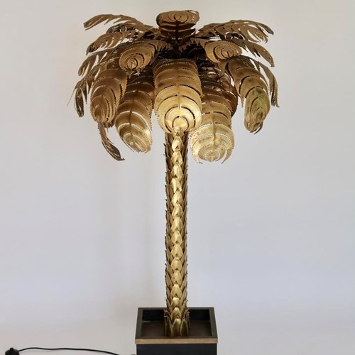 Maison Jansen Brass Palm Tree Floor Light