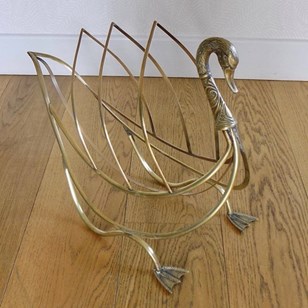 Brass Swan Magazine Rack