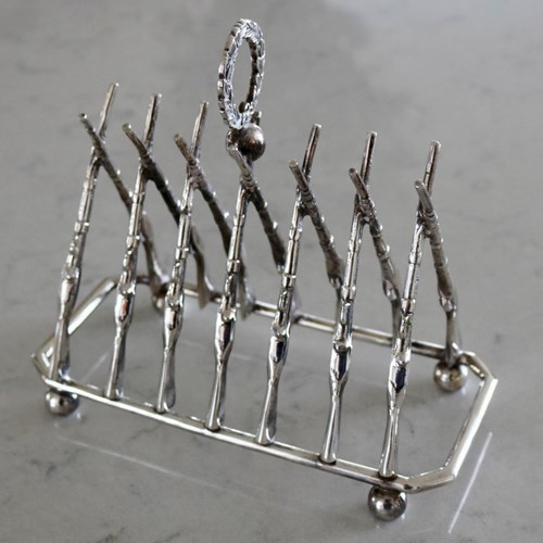 Large Silver Plate Toast Rack