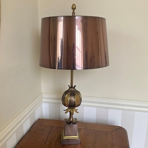 Maison Charles Bronze And Copper Pomegranate Lamp