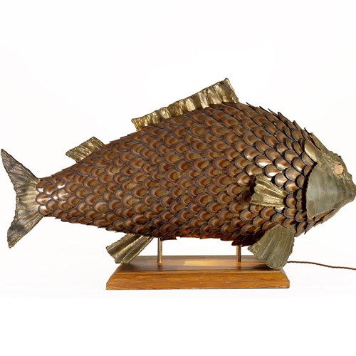 Large Brass Fish Light