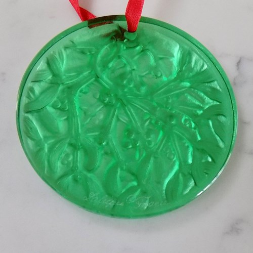 Set Of 4 Lalique Christmas Tree Decorations