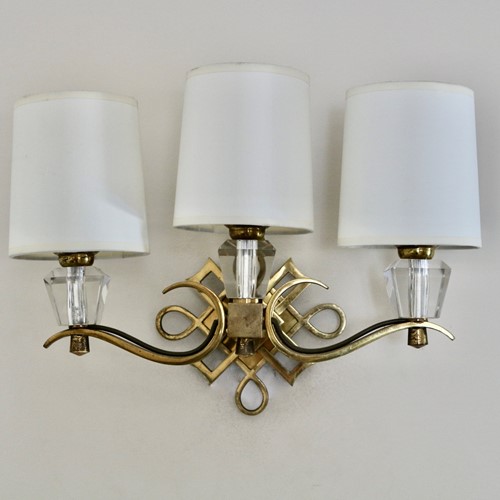 Brass And Glass Wall Lights