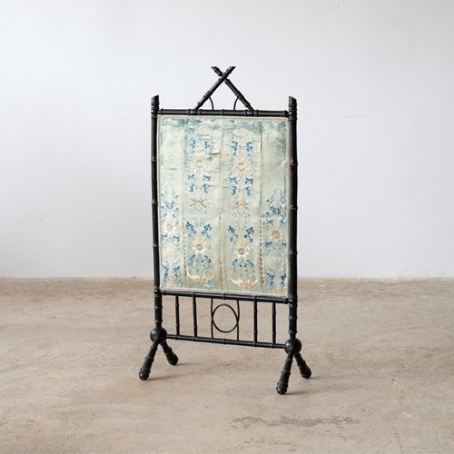 Napoleon III Faux Bamboo Fire Screen