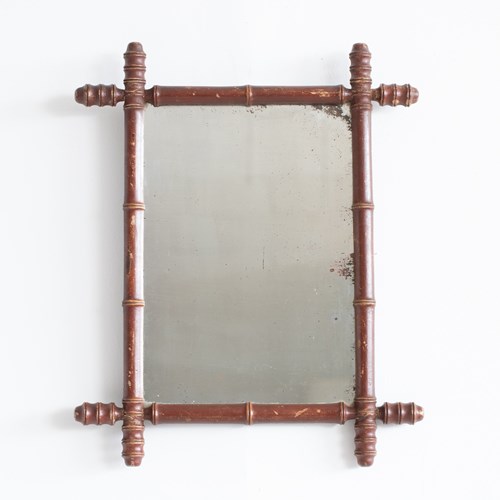 Painted Faux Bamboo Mirror