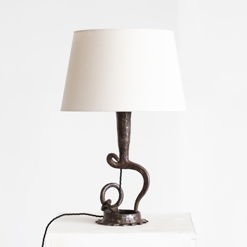 French Folk Art Table Lamp