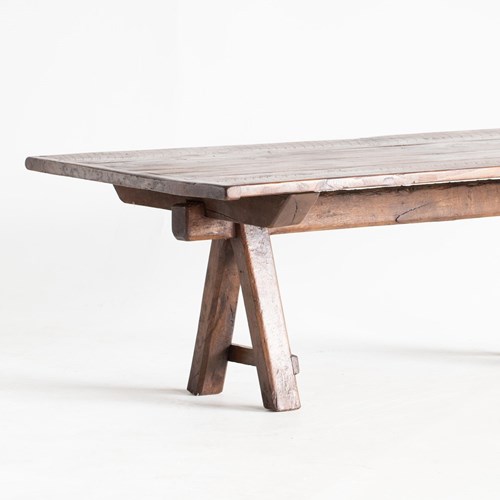 Oak Trestle Coffee Table
