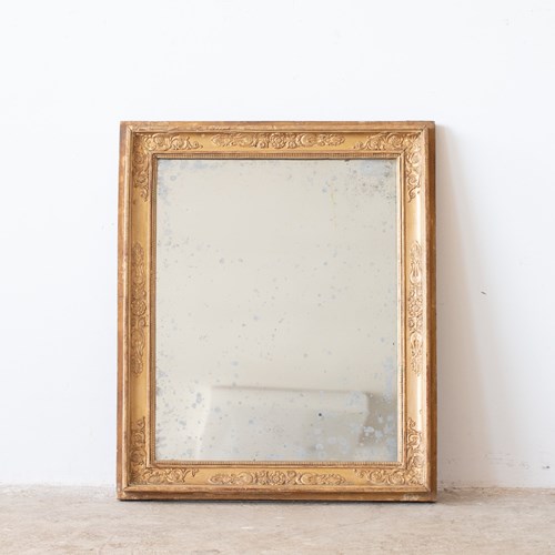 French Mercury-Plated Gilt Mirror