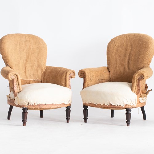 Napoleon III Spoon Back Armchairs