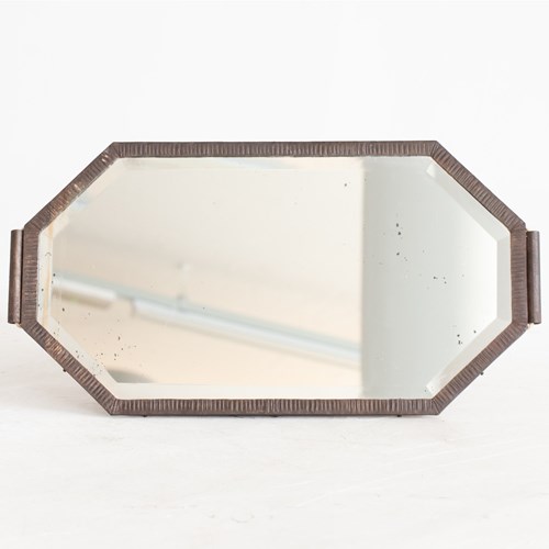 Art Deco Octagonal Iron Mirror