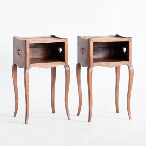 French Oak Bedside Tables