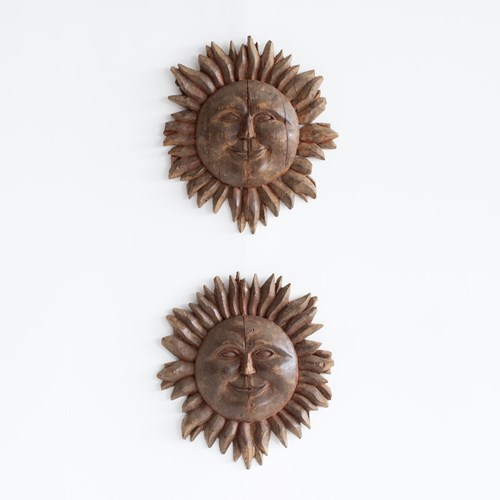 Folk Art Sunburst Carvings