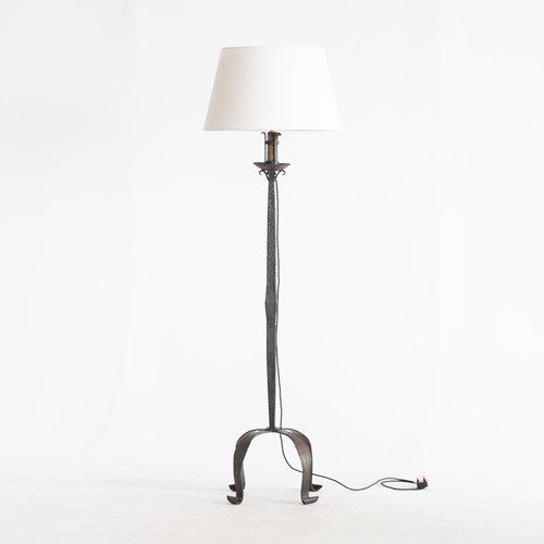 Forged Iron Candlestick Floor Lamp