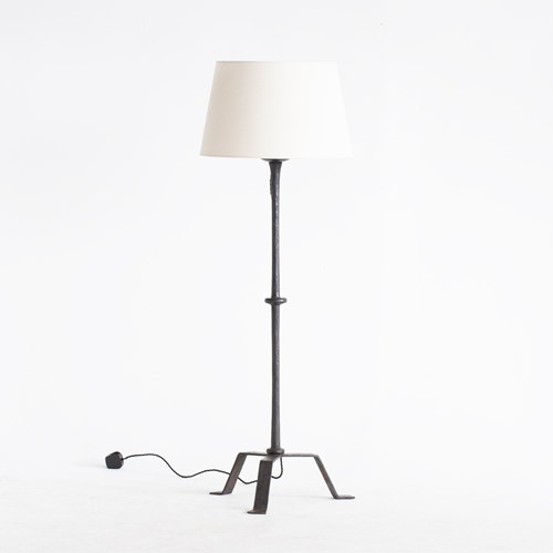 French Forged Iron Floor Lamp