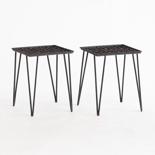 French Iron Side Tables