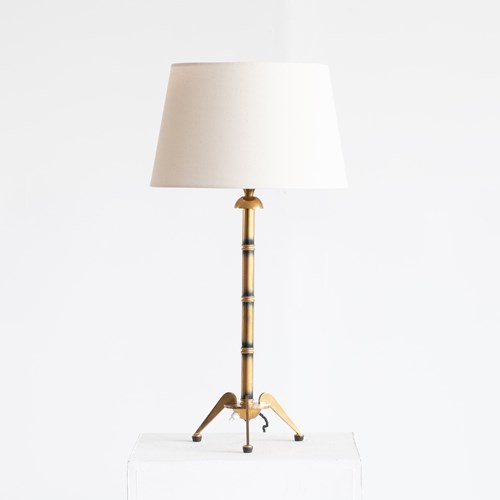 Maison Jansen Faux Bamboo Table Lamp