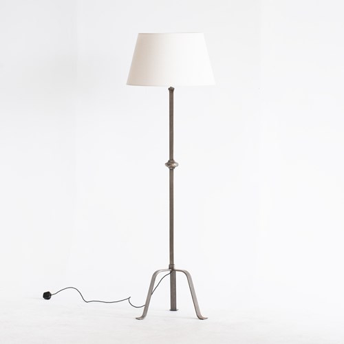 French Forged Iron Floor Lamp