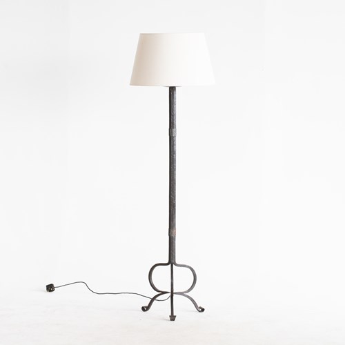 French Iron Candlestick Floor Lamp