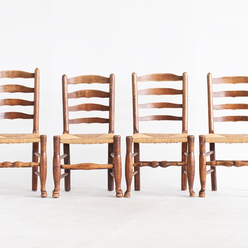 English Ladderback Dining Chairs