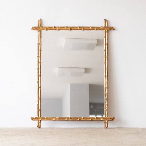 Gilt Faux Bamboo Mirror